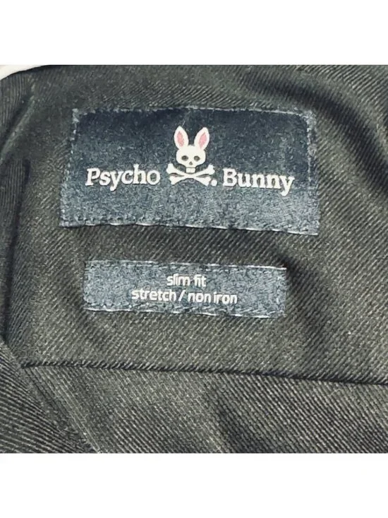 Men's Psycho Bunny Shirt Slim Fit Non Iron Black Preppy Business 17.5-34/35 XL - Picture 5 of 7